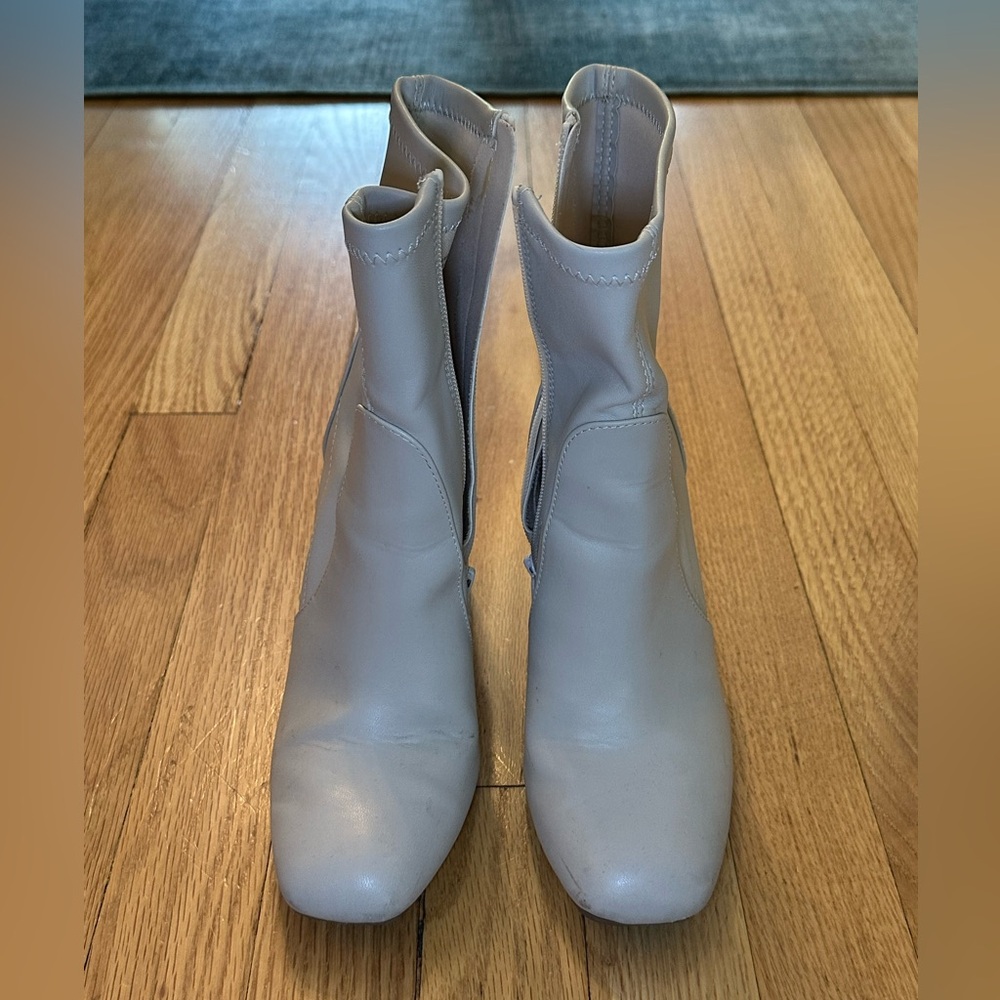 Elegant Cream Ankle Boots